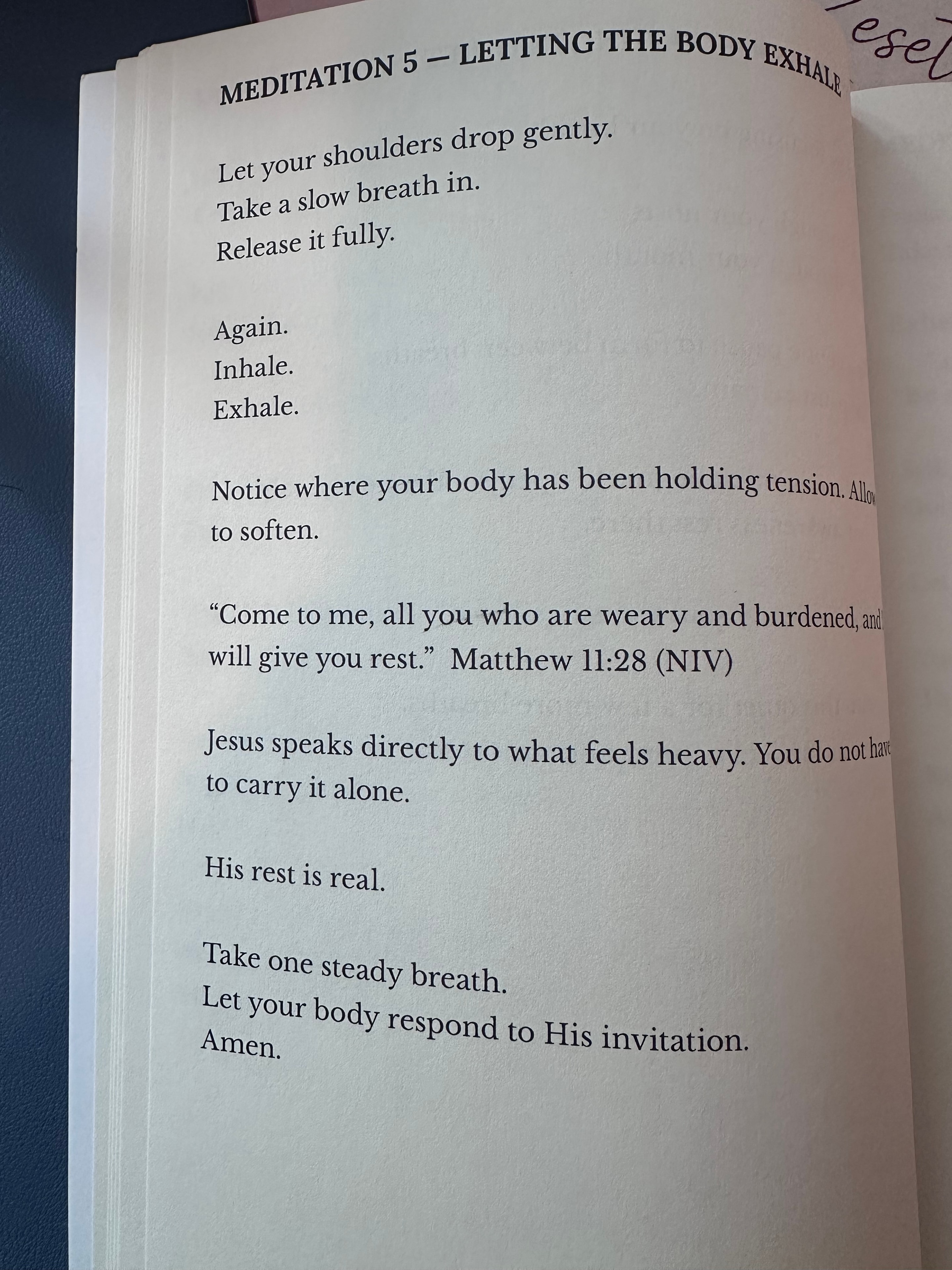Inside the Meditation Guide — Meditation 5 Letting the Body Exhale